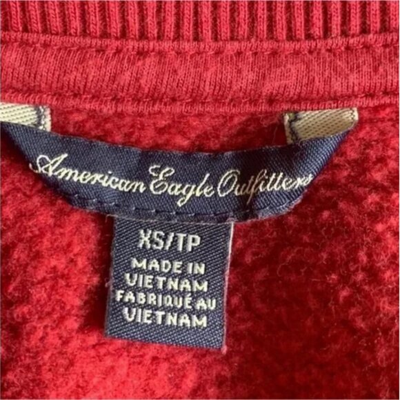 American Eagle Outfitters Crew Neck Sweatshirt Red Size XS - Picture 5 of 6
